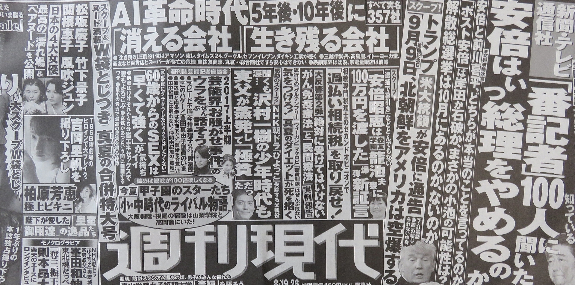 No349 2017年半ば 週刊２誌の広告から: ニッポン デジカメ 見て歩き